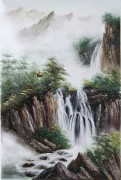 中国风景油画 刀画山水油画 079