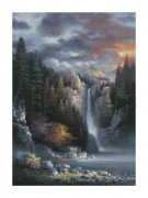 古典风景油画 高山流水油画 GSLS065