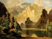 古典风景油画 高山流水油画 GSLS055
