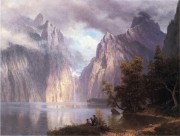 古典风景油画 高山流水油画 GSLS067
