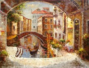 威尼斯风景 酒店装饰油画 手绘油画 034