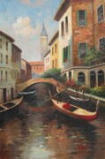 威尼斯风景油画 水城油画 酒店油画 WNS012