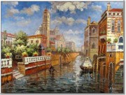 威尼斯风景油画 水城油画 酒店油画 WNS021
