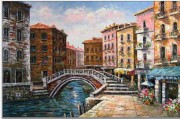 威尼斯风景油画 水城油画 酒店油画 WNS024