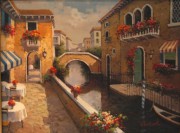 威尼斯风景油画 水城油画 酒店油画 WNS014