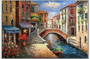 威尼斯风景油画 水城油画 酒店油画 WNS023