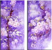 紫色花卉油画 印象花卉 024