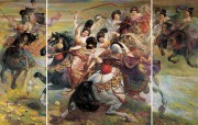 中国宫廷油画  中国古代人物 002