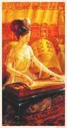 中国宫廷油画 仕女  中国古代人物 020