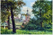 古典风景油画 俄罗斯风景 037