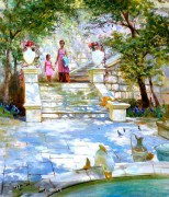 花园景油画  欧式油画 040