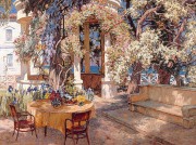 花园景油画 餐厅油画  欧式油画 184