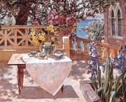花园景油画 餐厅油画  欧式油画 176