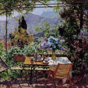 花园景油画 餐厅油画  欧式油画 189