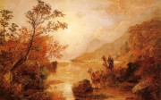 河流风景油画  古典风景油画268