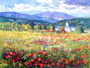 田园风景油画 印象风景油画 038