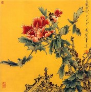 工笔油画 牡丹花油画 大芬村油画 中国风格油画 054