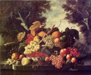葡萄 古典水果静物油画 餐厅油画 018