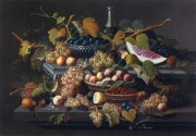 葡萄 古典水果静物油画 餐厅油画 019