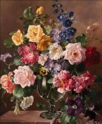 古典花卉油画 欧式油画 餐厅油画159