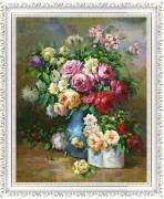古典花卉油画 欧式油画 餐厅油画143