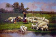 羊油画 动物油画 手绘油画 036