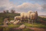 羊油画 动物油画 手绘油画 035