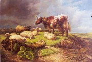 羊油画 动物油画 手绘油画 012