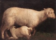 羊油画 动物油画 手绘油画 007