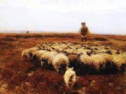 羊油画 动物油画 手绘油画 028