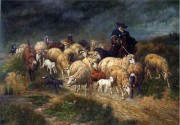 羊油画 动物油画 手绘油画 004
