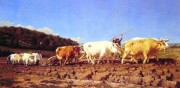 牛 动物油画 030