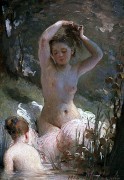 欧洲美女油画 古典人物油画 0159