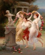 欧洲美女油画 古典人物油画 0120