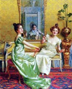 欧洲美女油画 古典人物油画 079