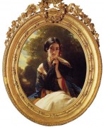 欧洲美女油画 古典人物油画 0171