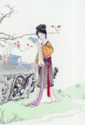 中国工笔人物油画 仕女图 106