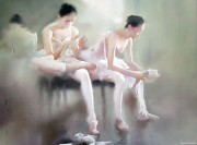 芭蕾舞人物油画 跳舞 舞蹈 油画 030