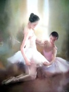 芭蕾舞人物油画 跳舞 舞蹈 油画 031