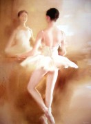 芭蕾舞人物油画 跳舞 舞蹈 油画 026