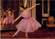 芭蕾舞人物油画 跳舞 舞蹈 油画 062