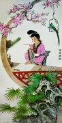 中国工笔人物油画 仕女图 038