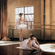 舞蹈人物 芭蕾油画 082