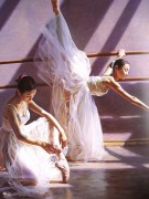 舞蹈人物 芭蕾油画 094
