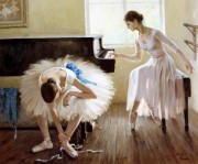 舞蹈人物 芭蕾油画 167