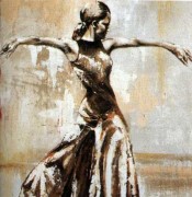 舞蹈人物 芭蕾油画 158