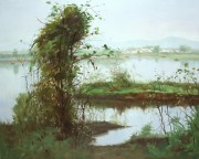 印象风景油画 中国风格油画272