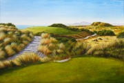 草地 写实风景油画 高尔夫球场油画 glf032