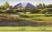 草地 写实风景油画 高尔夫球场油画 glf023