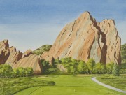 草地 写实风景油画 高尔夫球场油画 glf028